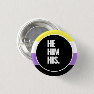 Badge Rond 2,50 Cm Fierté non binaire