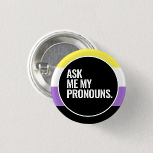 Badge Rond 2,50 Cm Fierté non binaire