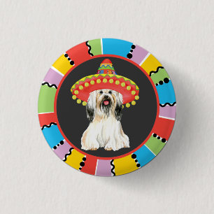Badge Rond 2,50 Cm Fiesta Lhassa Apso