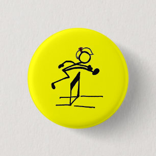 Badge Rond 2,50 Cm Fille de bâton
