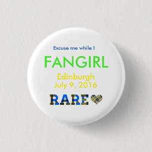 Badge Rond 2,50 Cm Fille de fan du bouton RARE16
