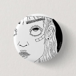 Badge Rond 2,50 Cm fille de sk8er