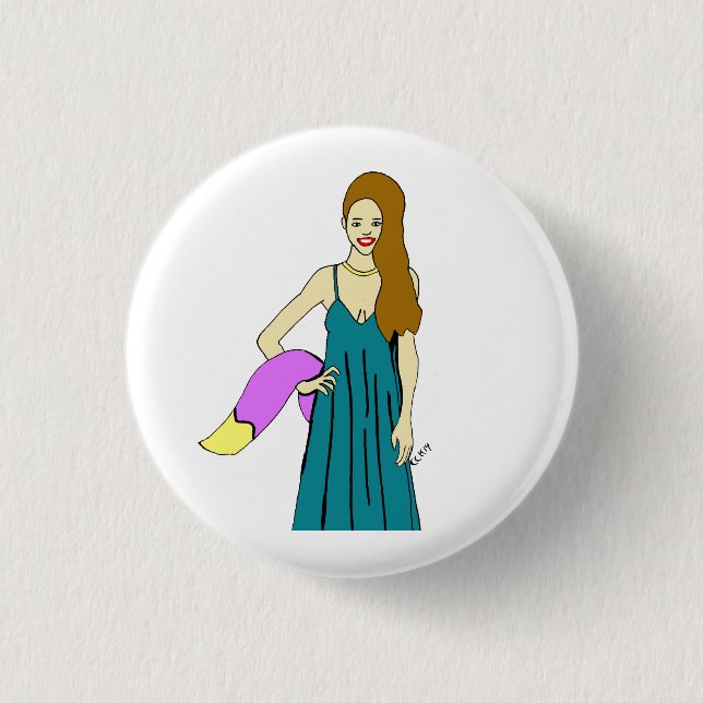 Badge Rond 2,50 Cm fille foy (Devant)