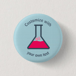 Badge Rond 2,50 Cm Flacon erlenmeyer