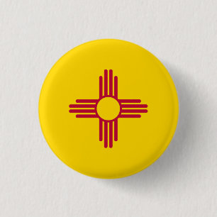 Badge Rond 2,50 Cm Flag du Nouveau-Mexique