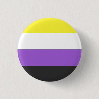 Badge Rond 2,50 Cm Flag non-binaire