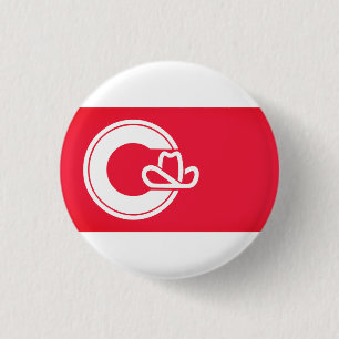 Badge Rond 2,50 Cm Flag of Calgary, CANADA