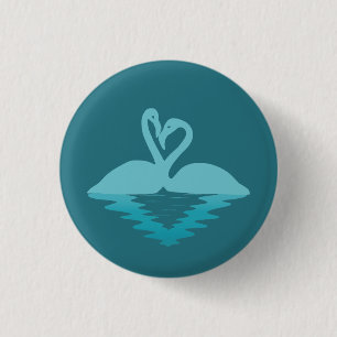 Badge Rond 2,50 Cm Flamant rose