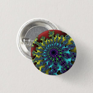 Badge Rond 2,50 Cm Flambée rouge arc-en-ciel