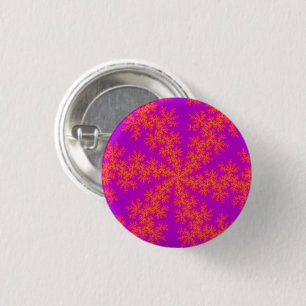 Badge Rond 2,50 Cm Flèche de neige rose et orange
