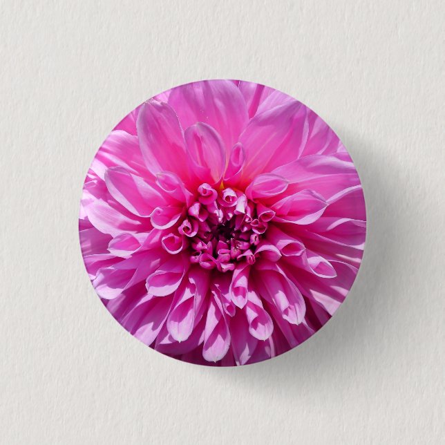 Badge Rond 2,50 Cm Fleur Dahlia Rose violet (Devant)