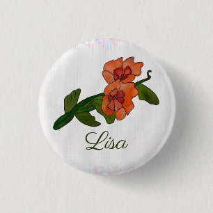 Badge Rond 2,50 Cm Fleur de fantaisie personnalisée