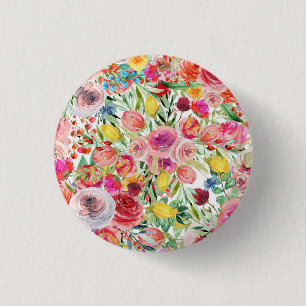 Badge Rond 2,50 Cm Fleur de gloire du matin