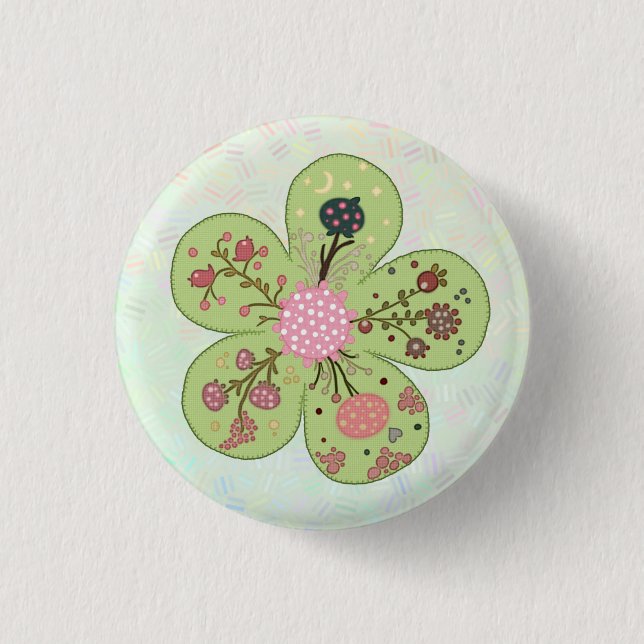 Badge Rond 2,50 Cm Fleur de printemps (Devant)
