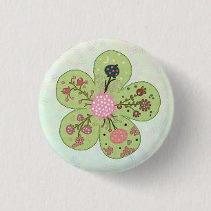 Badge Rond 2,50 Cm Fleur de printemps