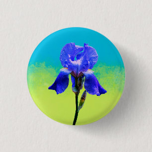 Badge Rond 2,50 Cm Fleur d'Iris