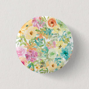 Badge Rond 2,50 Cm Fleur du coeur saignant