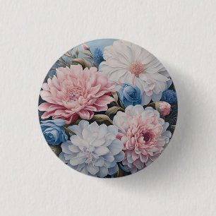 Badge Rond 2,50 Cm Fleurs