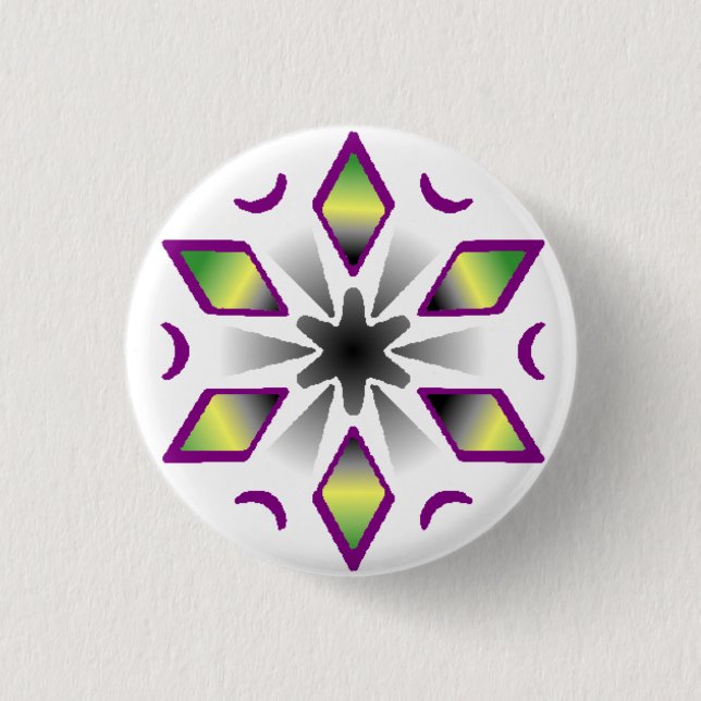 Badge Rond 2,50 Cm flocon de neige de fierté d'as d'aro (Devant)