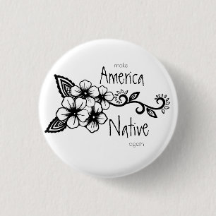 Badge Rond 2,50 Cm Floral Ayasha, une communauté autochtone, renoue