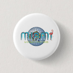 Badge Rond 2,50 Cm Foire mondiale ABH Miami 2035