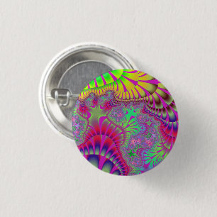 Badge Rond 2,50 Cm Fonte arc-en-ciel rose