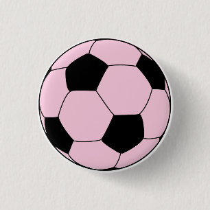 Badge Rond 2,50 Cm Football rose