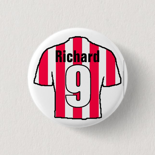 Badge Rond 2,50 Cm Football Shirt Design pour Personnaliser. (Devant)