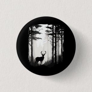 Badge Rond 2,50 Cm Forêt de cerfs faune