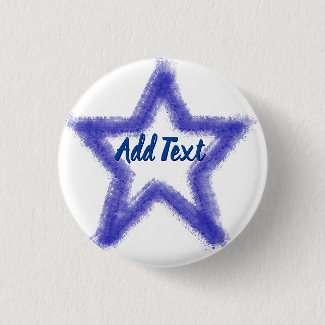 Badge Rond 2,50 Cm Forme étoile d'aquarelle (Devant)