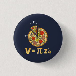 Badge Rond 2,50 Cm Formule Pi Day Math Pizza Nerd