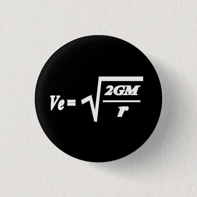 Badge Rond 2,50 Cm Formule Vitesse d'échappement (Devant)