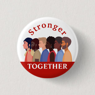 Badge Rond 2,50 Cm Forte diversité Race multiculturelle