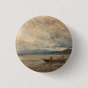 Badge Rond 2,50 Cm Fos, Environs De Martigues - Félix Ziem