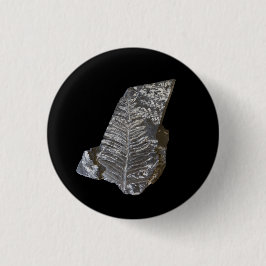 Badge Rond 2,50 Cm Fossilisé Feuille Rock Nature Photographie