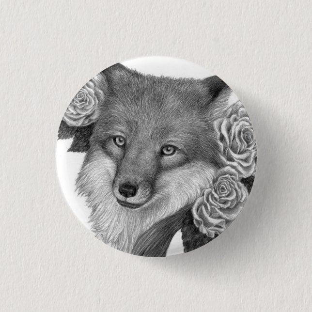 Badge Rond 2,50 Cm Foxflower (Devant)