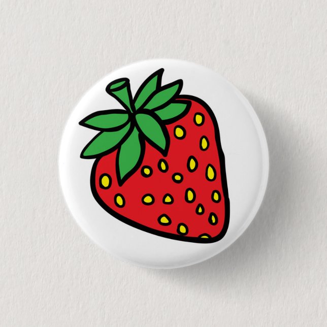 Badge Rond 2,50 Cm fraise (Devant)