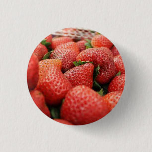 Badge Rond 2,50 Cm Fraises