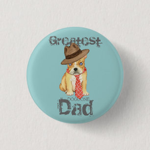 Badge Rond 2,50 Cm French Bulldog Papa