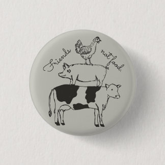Badge Rond 2,50 Cm friends not food