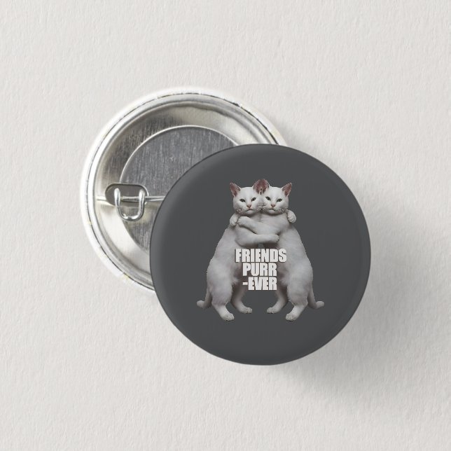 Badge Rond 2,50 Cm Friends Purr-Ever (Devant & derrière)
