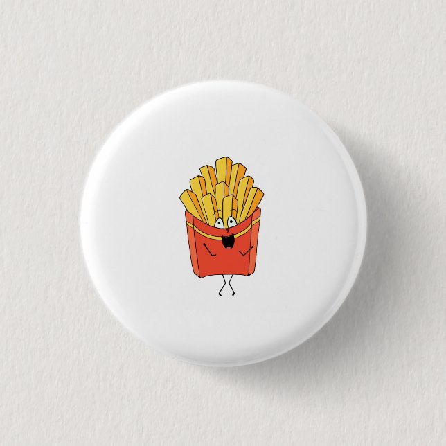 Badge Rond 2,50 Cm Frites, chips, thème chips chaudes (Devant)