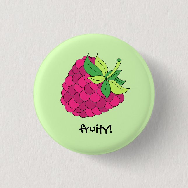 Badge Rond 2,50 Cm Fruit de framboise (Devant)
