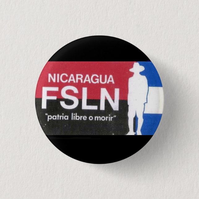 Badge Rond 2,50 Cm FSLN Nicaragua Libre (Devant)