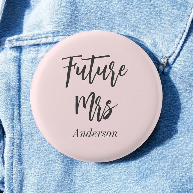Badge Rond 2,50 Cm Fuchsia pour Future Mrs Enterrement de Vie de Jeun (Créateur téléchargé)