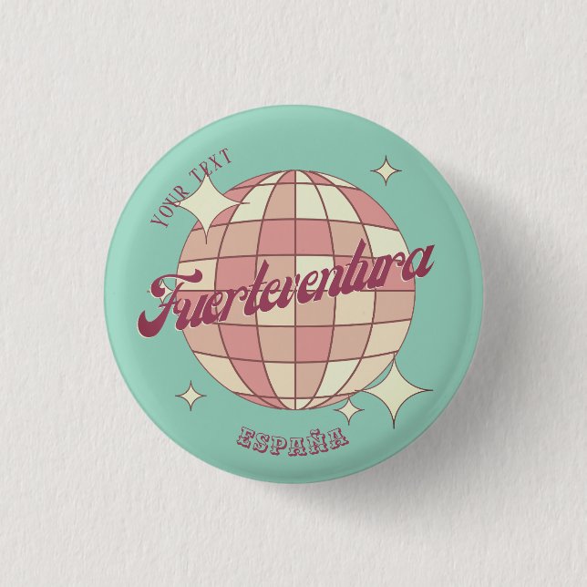 Badge Rond 2,50 Cm Fuerteventura España cadeau accessoire espagne (Devant)