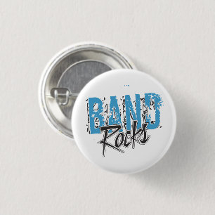 Badge Rond 2,50 Cm Funky Grunge Marching Band Rocks
