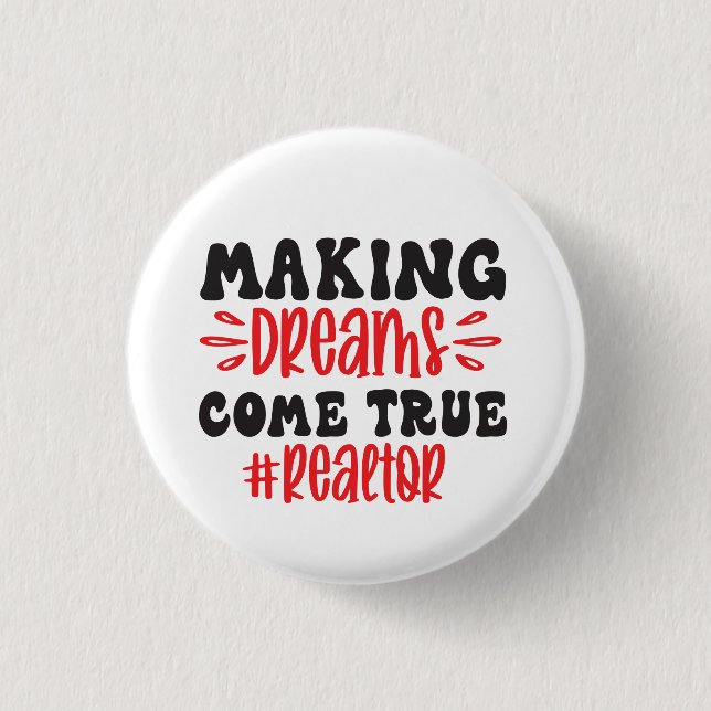 Badge Rond 2,50 Cm Funny Agent immobilier Home Broker Realtor (Devant)