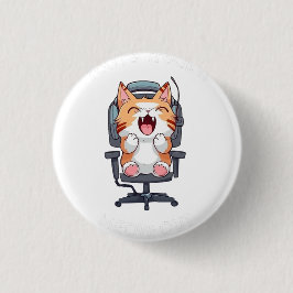 Badge Rond 2,50 Cm Funny Cat Freak'n Meow Out