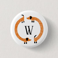 Funny Dachshund Saucisse Chien Monogramme